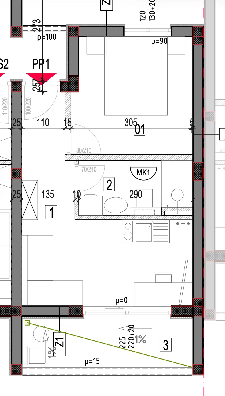kaštel lukšić, jednosoban stan na prvom katu novogradnje - slika 21