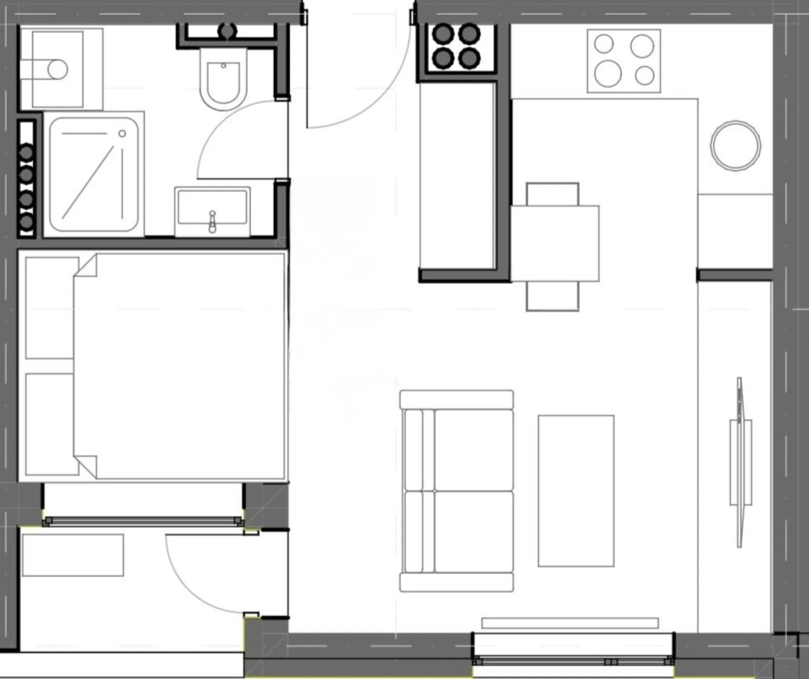 zagreb, rudeš, funkcionalna garsonijera 28 m², novogradnja - slika 12