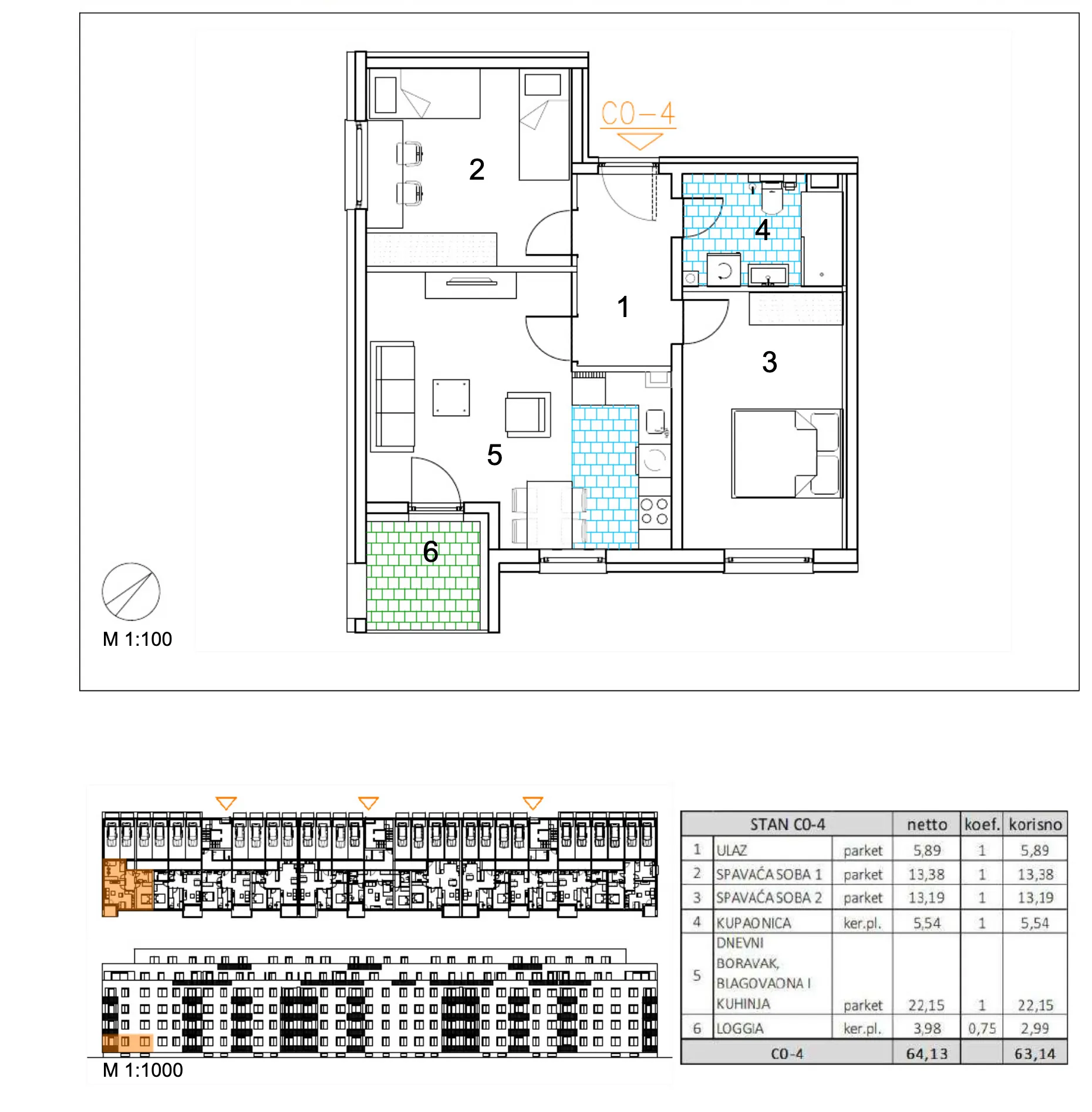 velika gorica, moderan trosoban stan u novogradnji, 63 m² - slika 6