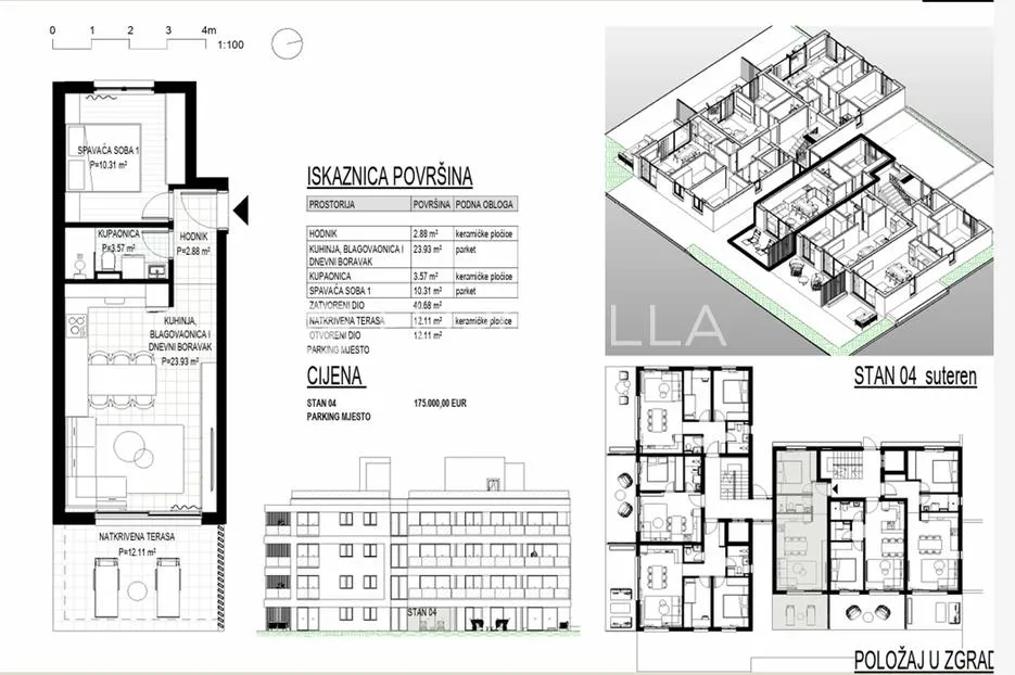 trogir, okrug gornji – apartman s4 u izgradnji neto korisne površine 46,70 m2 - slika 14