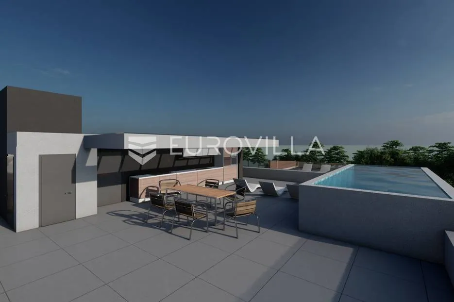 Zadar, Zaton, NOVOGRADNJA, luksuzan trosoban penthouse s krovnom terasom 141,75 m² - Zaton, Nin