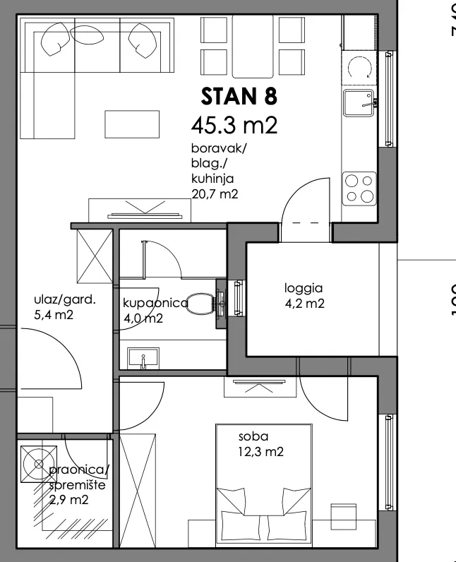 zagreb, trnava, dvosoban stan u vrhunskoj novogradnji, 47 m² - slika 13