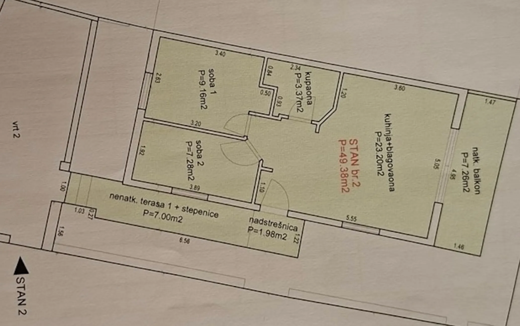 trogir, stan 59,2 m² s prekrasnim pogledom, od mora i plaže 50 m - slika 11