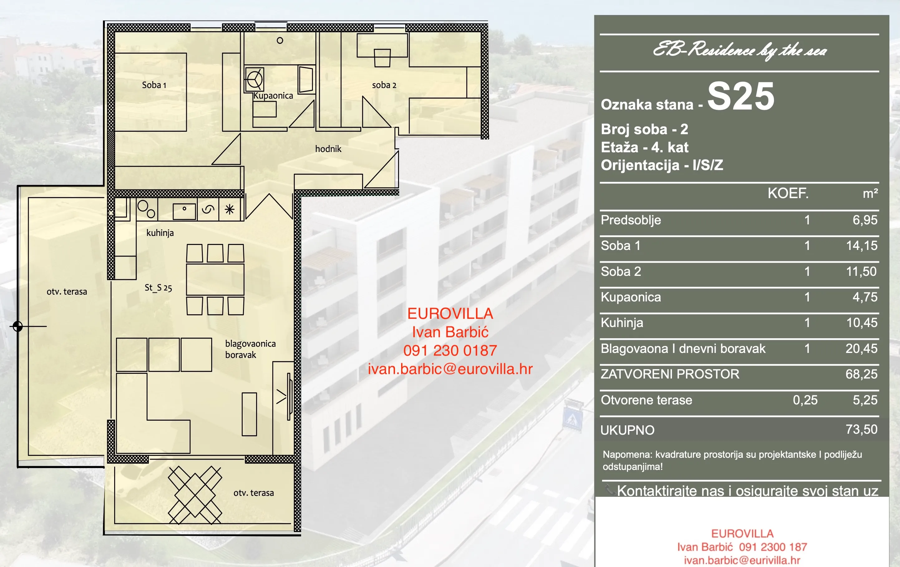 trogir, novogradnja stan od 89,3 m² četvrti kat s pogledom na more - slika 4