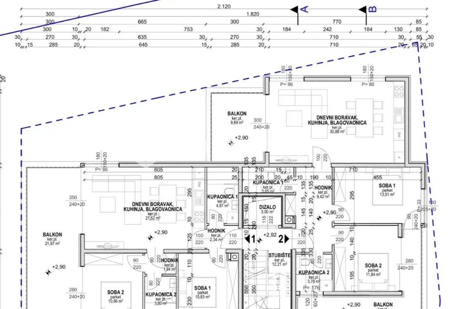 pag, povljana, dvosoban stan 60 m od mora, 94,40 m² - slika 6