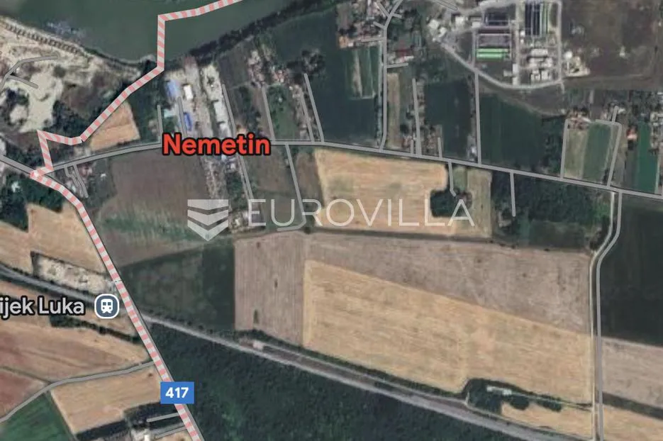 Osijek, Nemetin, na prodaju zemljište površine 40.475 m² u građevinskoj zoni