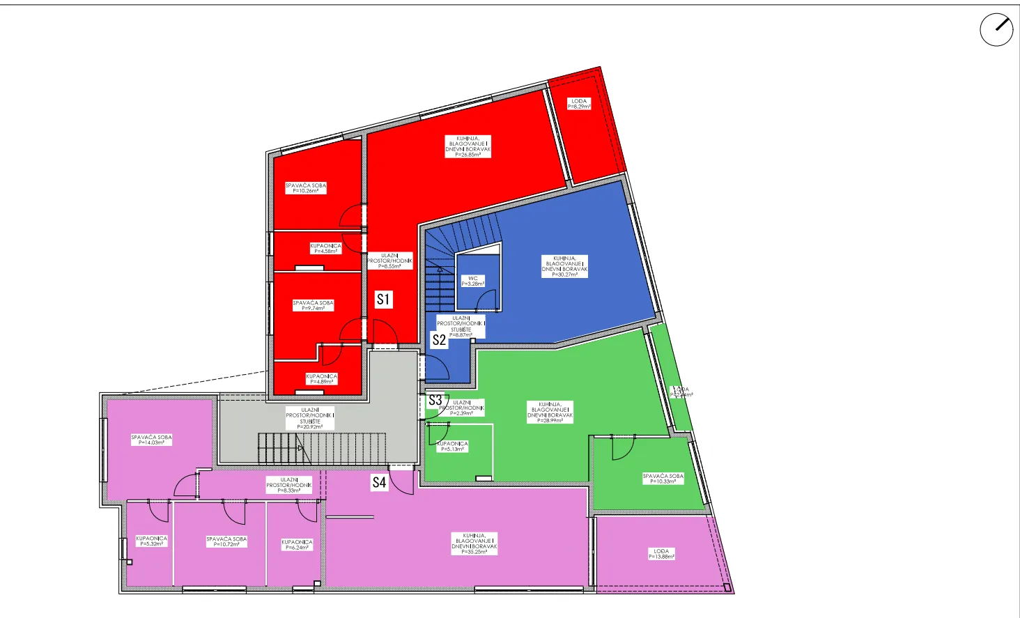 zadar, privlaka, luksuzni dvosoban stan 1. red do mora, 107,60 m² - slika 20
