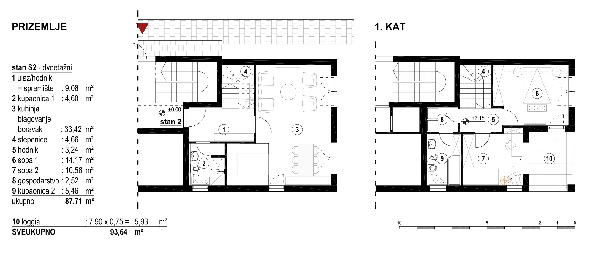 zagreb, srebrnjak, novogradnja, luksuzan trosoban stan 94 m², garaža i vanjsko parkirno mjesto - slika 6