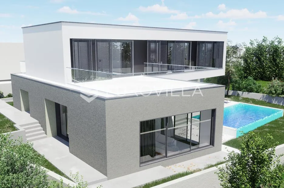 kaštel novi, moderna vila u izgradnji s bazenom i pogledom na more - slika 5