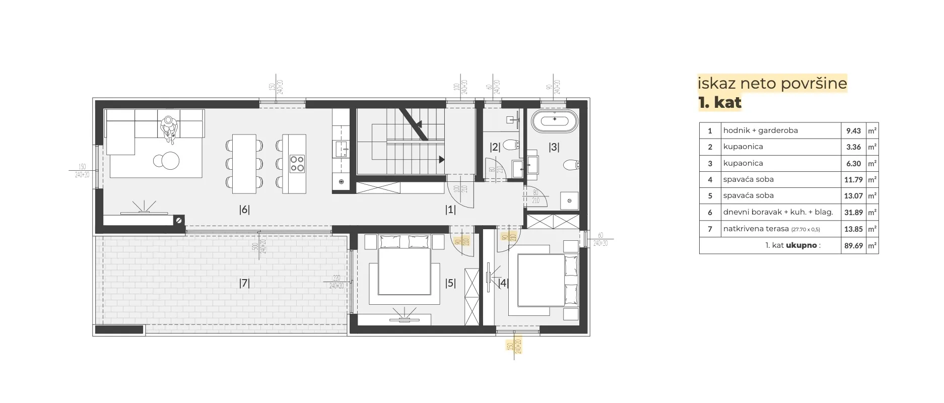 istra, medulin, trosoban stan 90 m² u atraktivnom dijelu medulina - slika 8