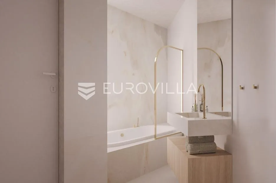 istra, umag — green tower residence, moderan jednosoban stan s terasom na 5. katu - slika 11