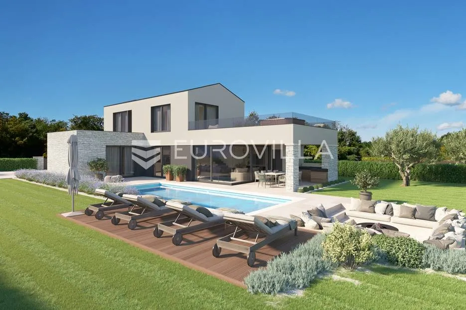 bratovići, poreč, moderna vila s bazenom, u izgradnji - slika 8