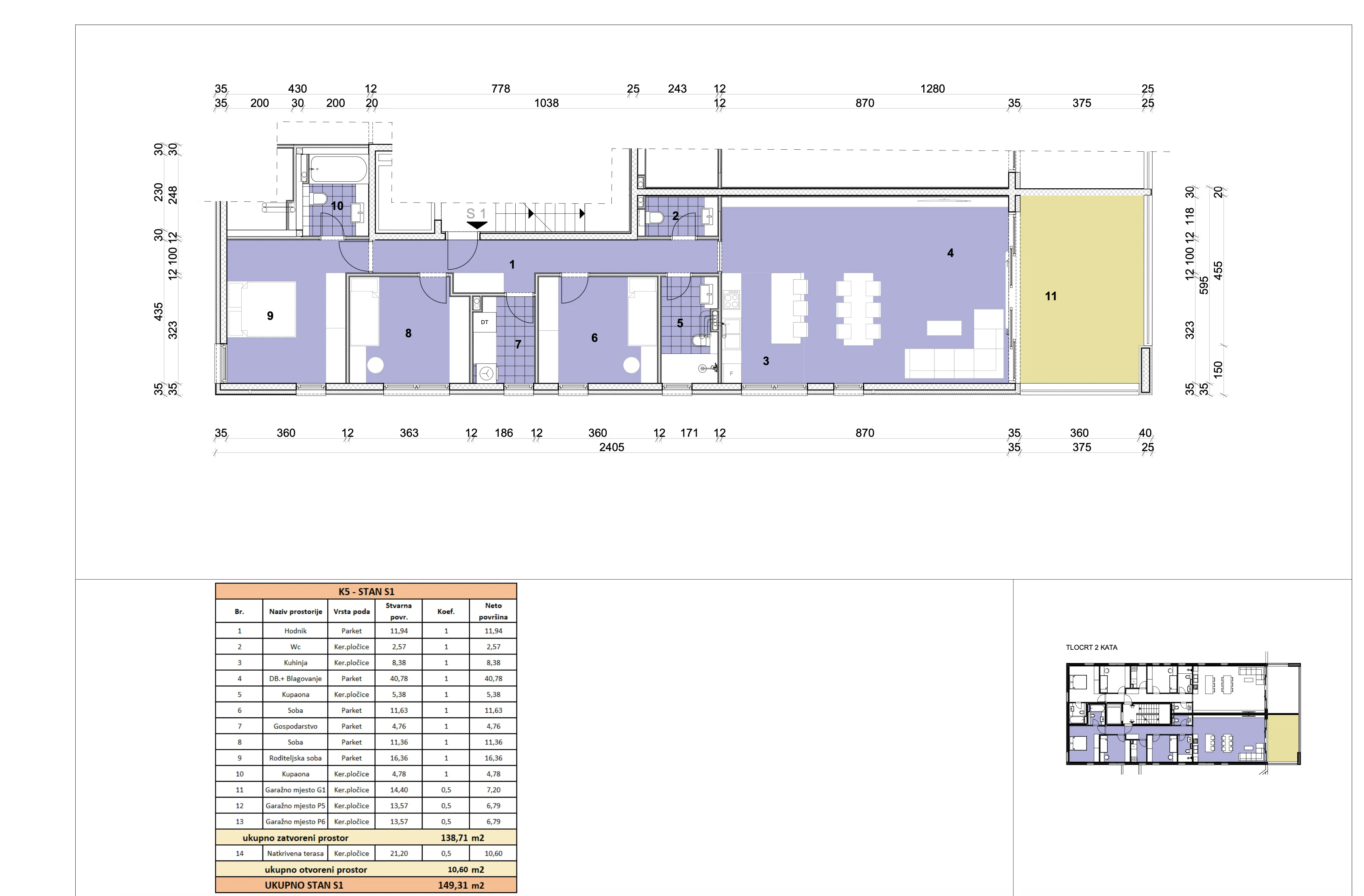 opatija, četverosoban stan s 3 garažna mjesta, nkp 149 m2 u novogradnji - slika 35