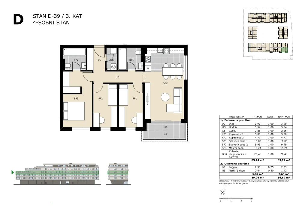 velika gorica, četverosoban stan neto površine 86,89 m² novogradnja - slika 5