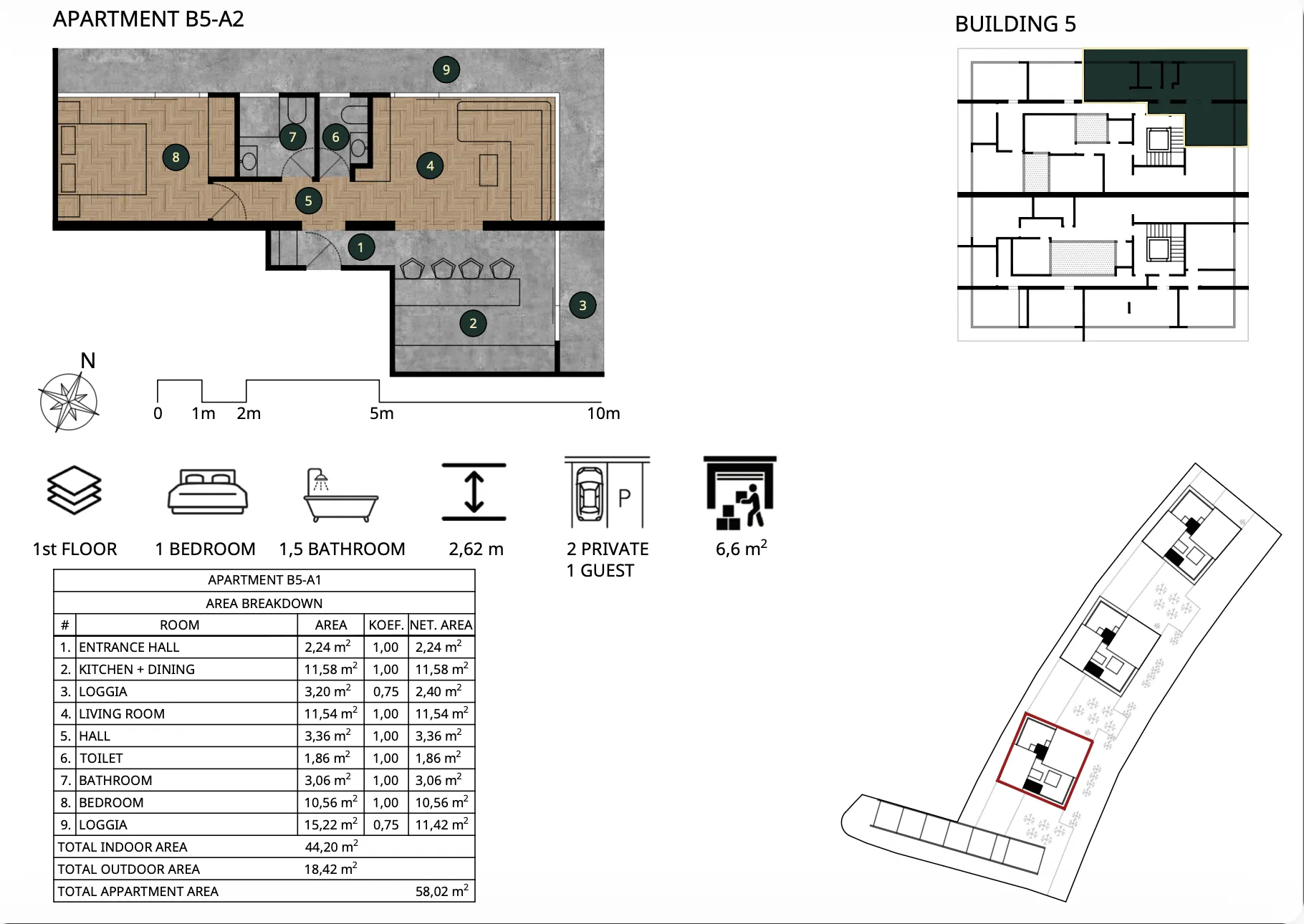 sveta nedelja meridian one, dvosoban stan 58 m² - slika 28