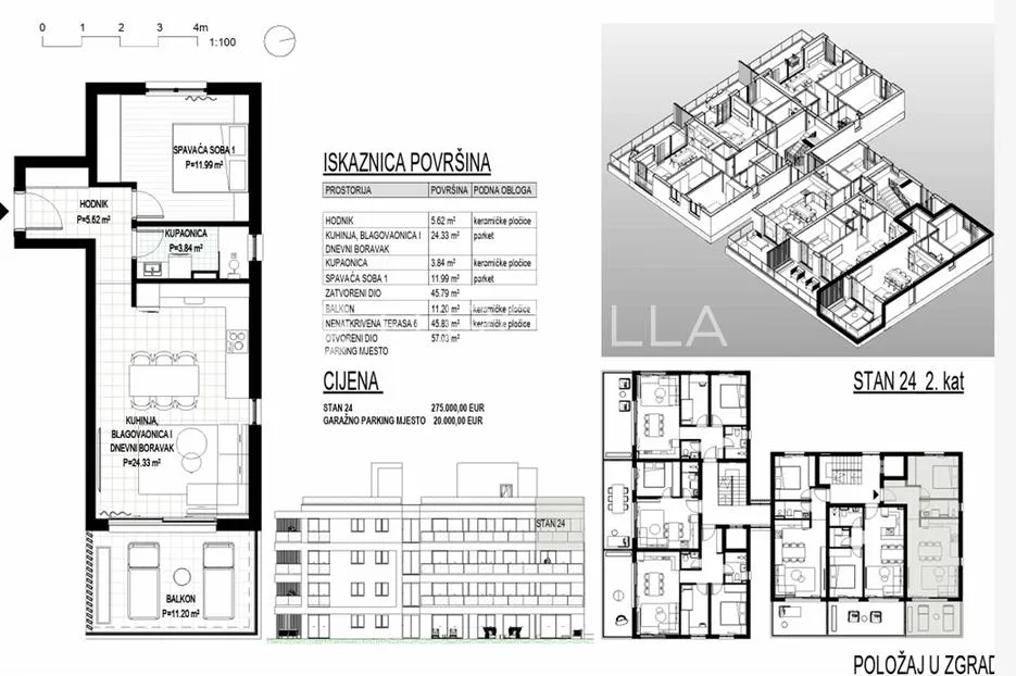 trogir, okrug gornji – apartman s24 na trećem katu neto korisne površine 62,8 m2 - slika 14