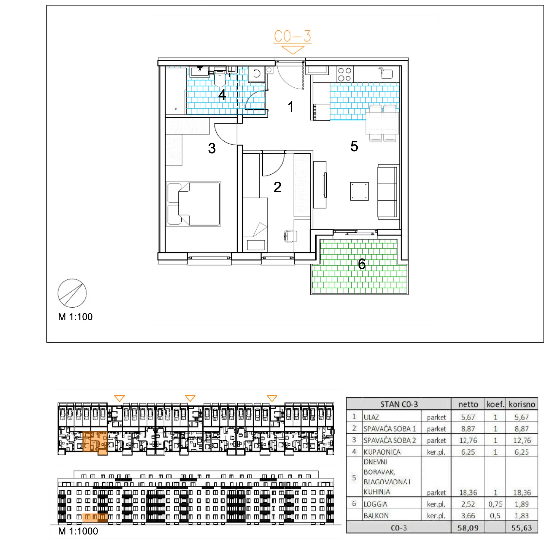 velika gorica, moderan trosoban stan u novogradnji, 56 m² - slika 6