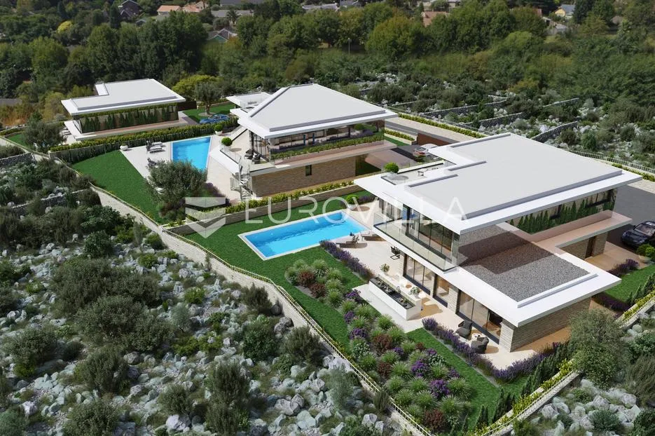 trogir, vinišće, luksuzna, jedinstveno villa suvremenog dizajna s bazenom, pogled na more - slika 22