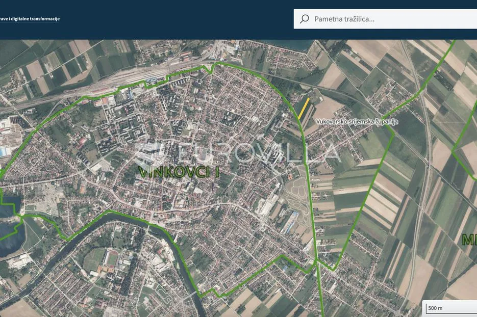 Vinkovci, Mala Bosna, građevinsko zemljište površine 845 m²