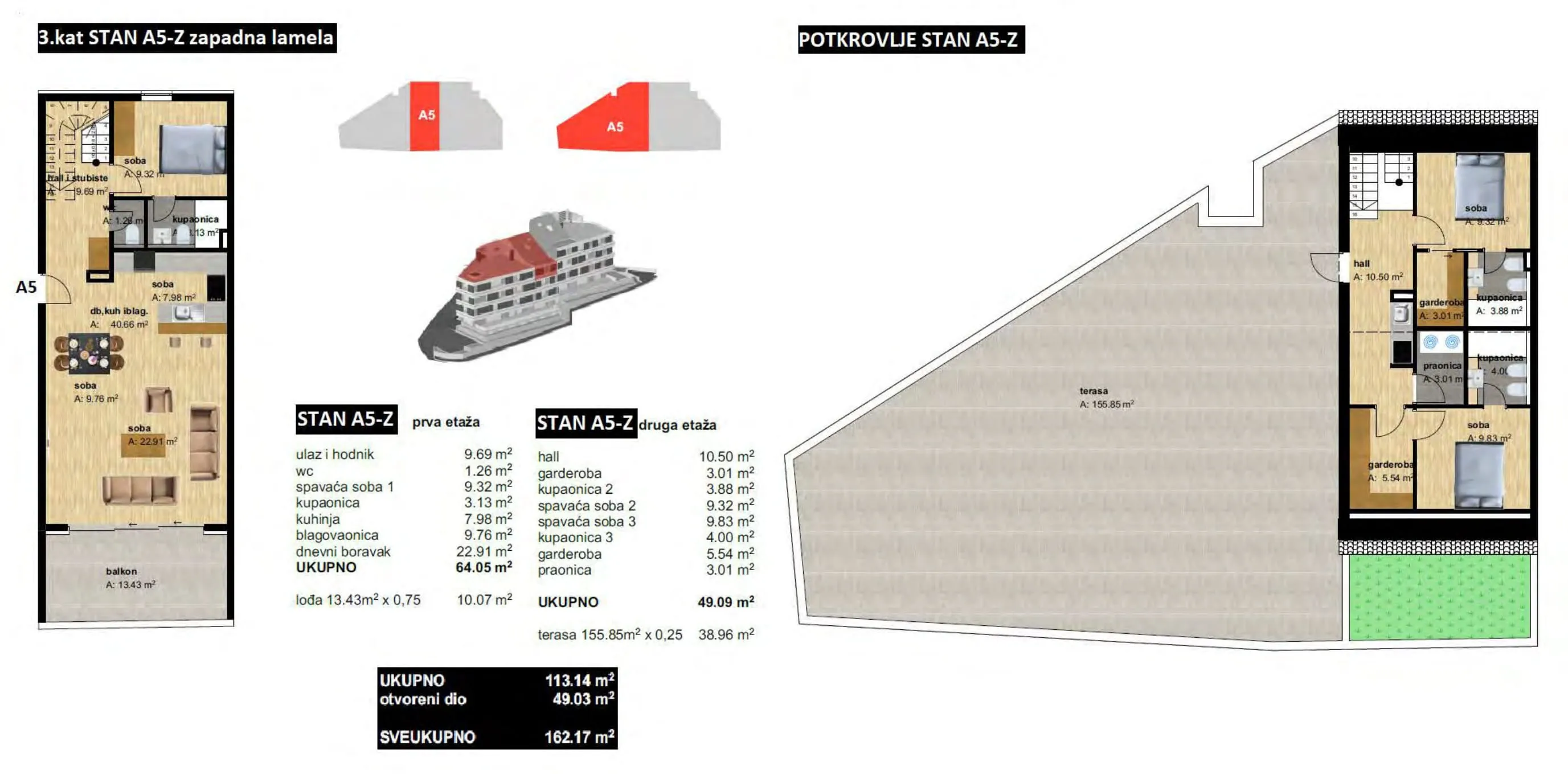 baška voda, novogradnja, penthouse 162,17 m² s - slika 11