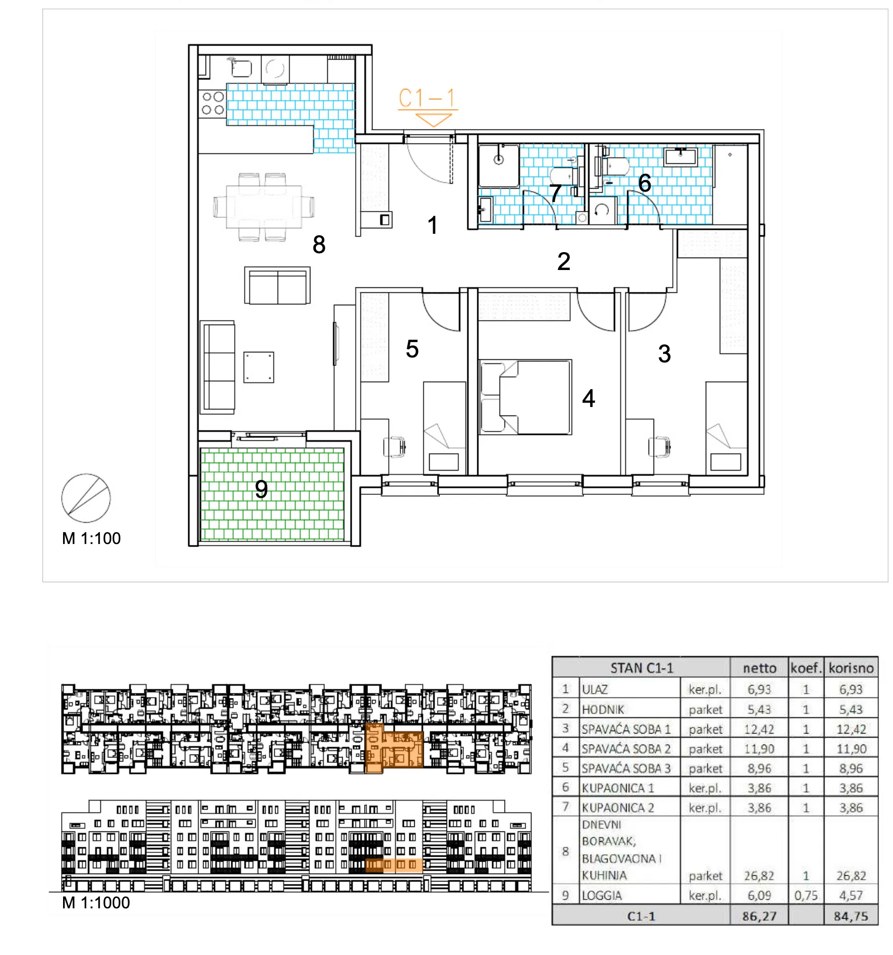 velika gorica, moderan četverosoban stan u novogradnji, 85 m² - slika 6