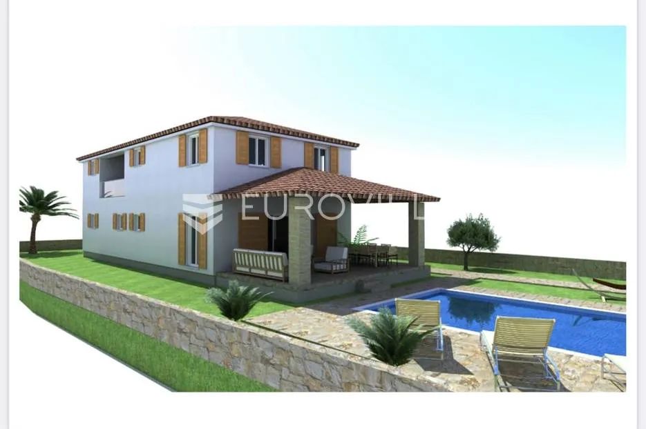istra, barban - građevinsko zemljište s projektom, nkp 784 m2 - slika 2