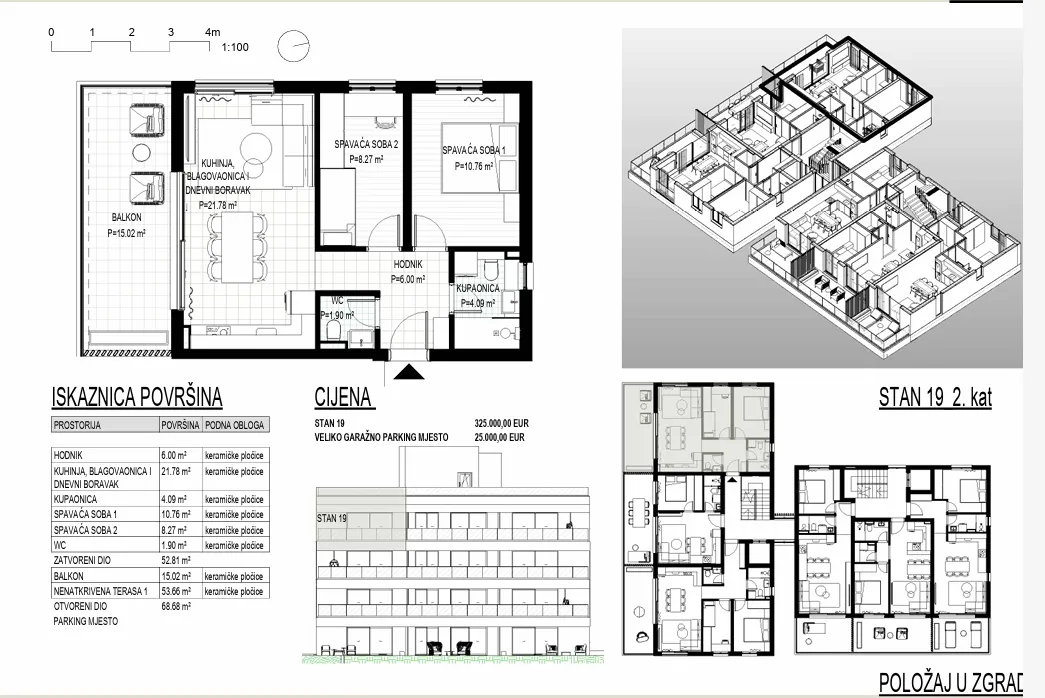 trogir, okrug gornji – apartman s19 na trećem katu neto korisne površine 73,7 m2 - slika 16