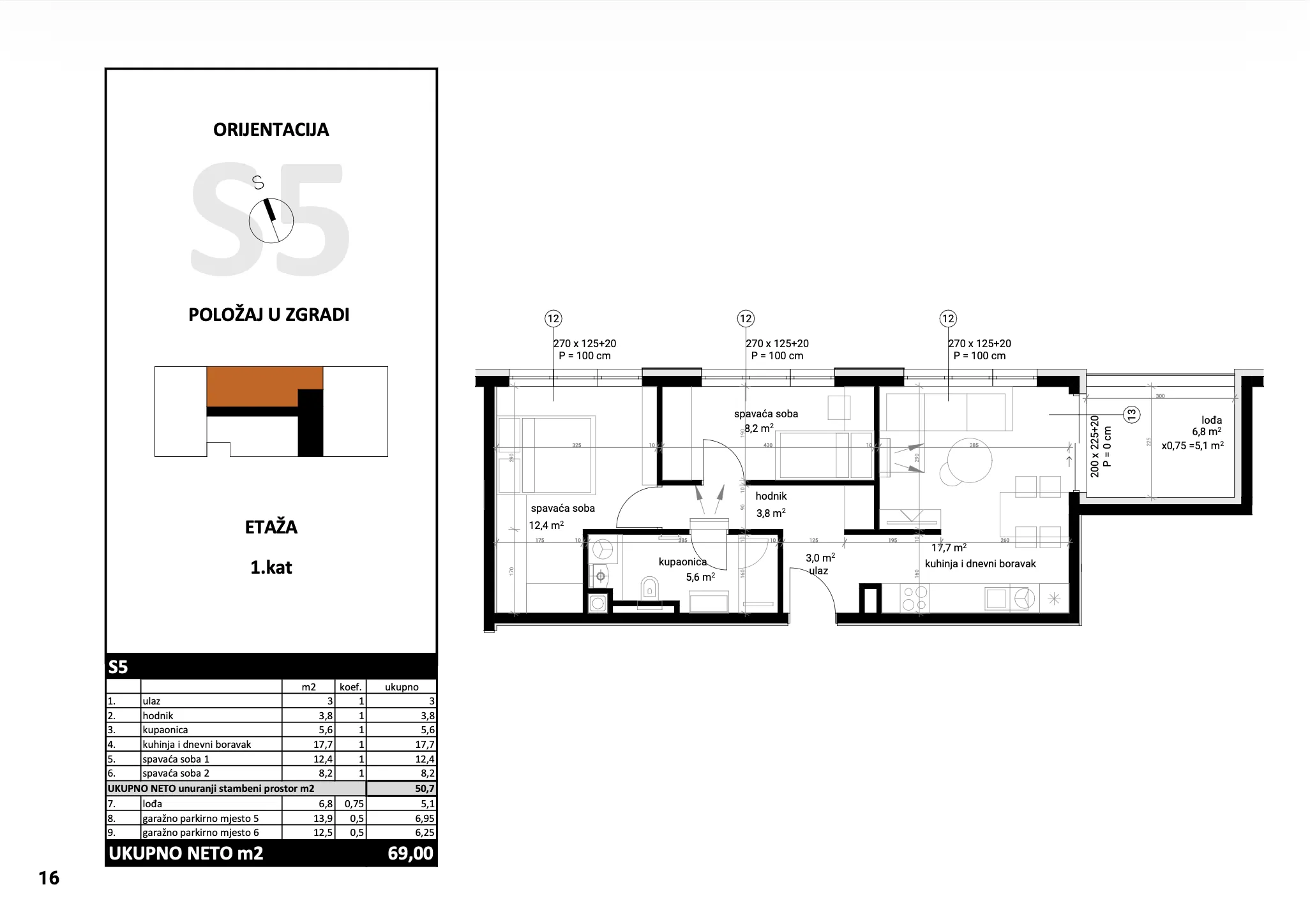samobor, samoborski vrtovi prekrasan trosoban stan 50,7 m² sa dva garažna mjesta - slika 5