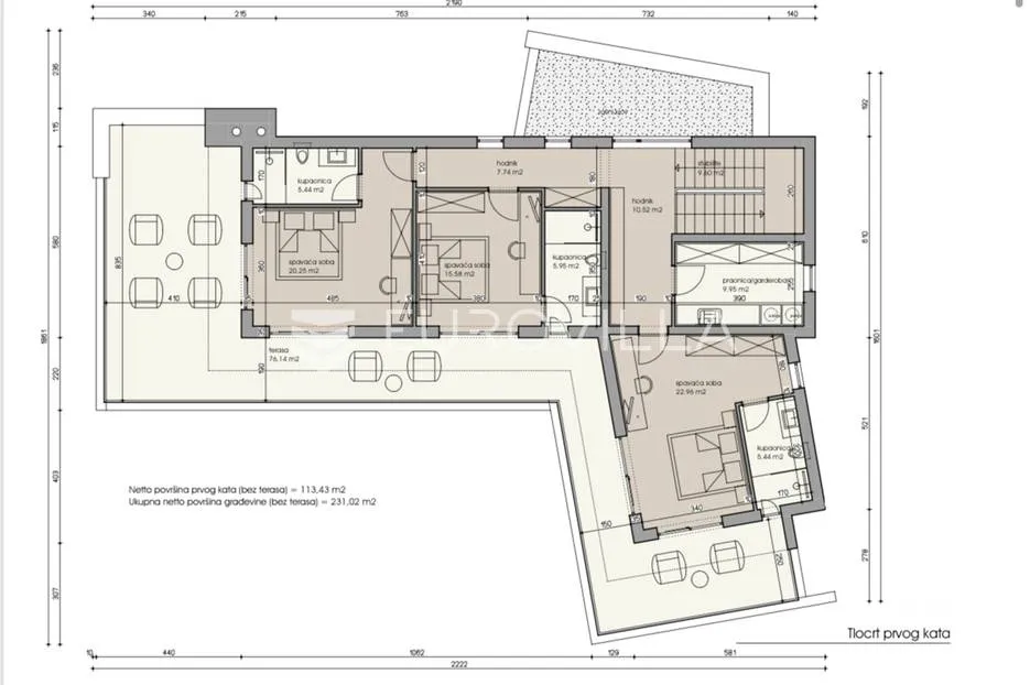 istra, okolica marčane - građevinsko zemljište 3040 m2 s gotovim projektom za 3 vile - slika 9