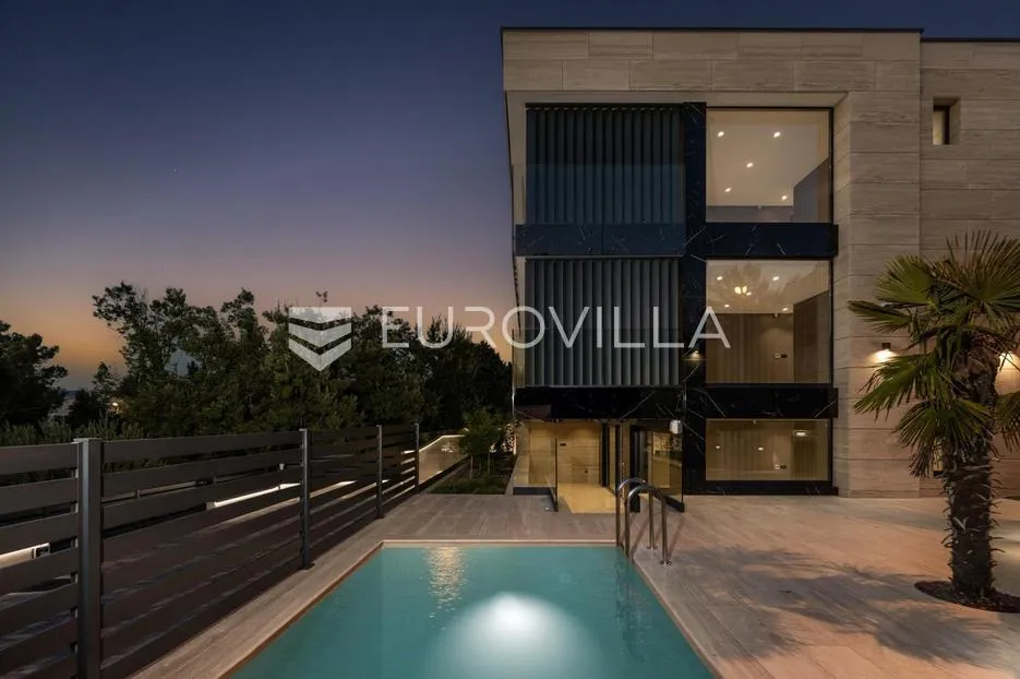 otok krk, malinska, dubašnica, novogradnja, stan u villi okućnica, bazen, 250 metara od mora - slika 16