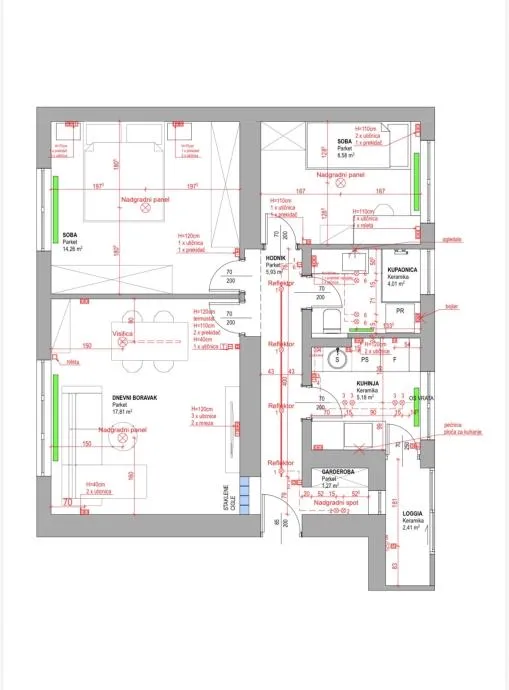 zagreb, donji grad, luksuzno renoviran trosoban stan s loggiom, 60 m² - slika 4