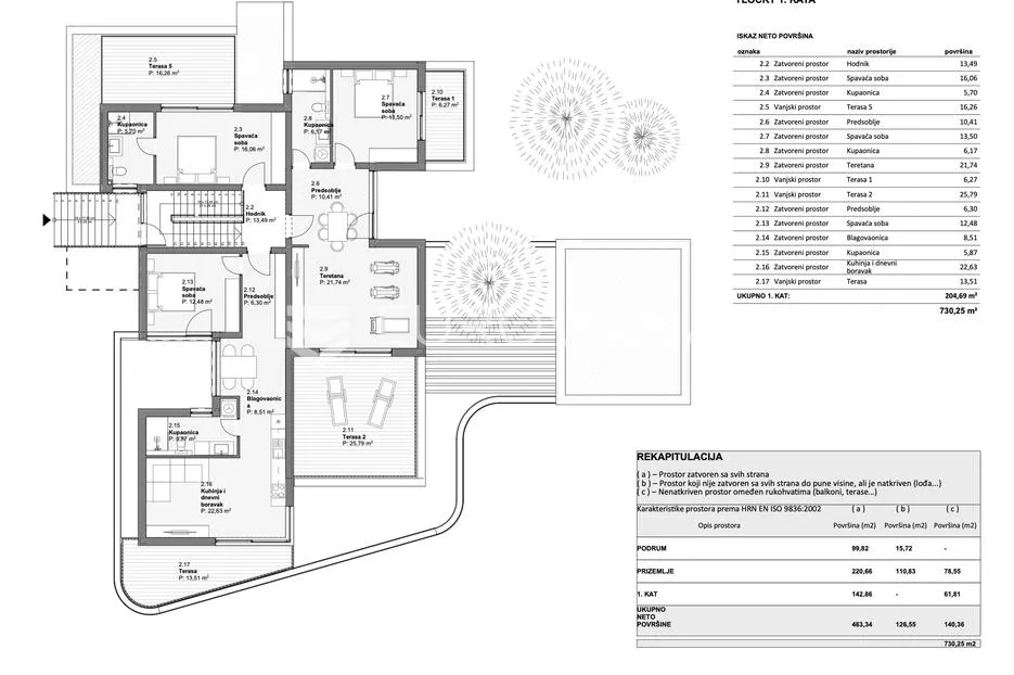 vodice, prekrasna i prostrana vila s bazenom, 730,25 m² - slika 45