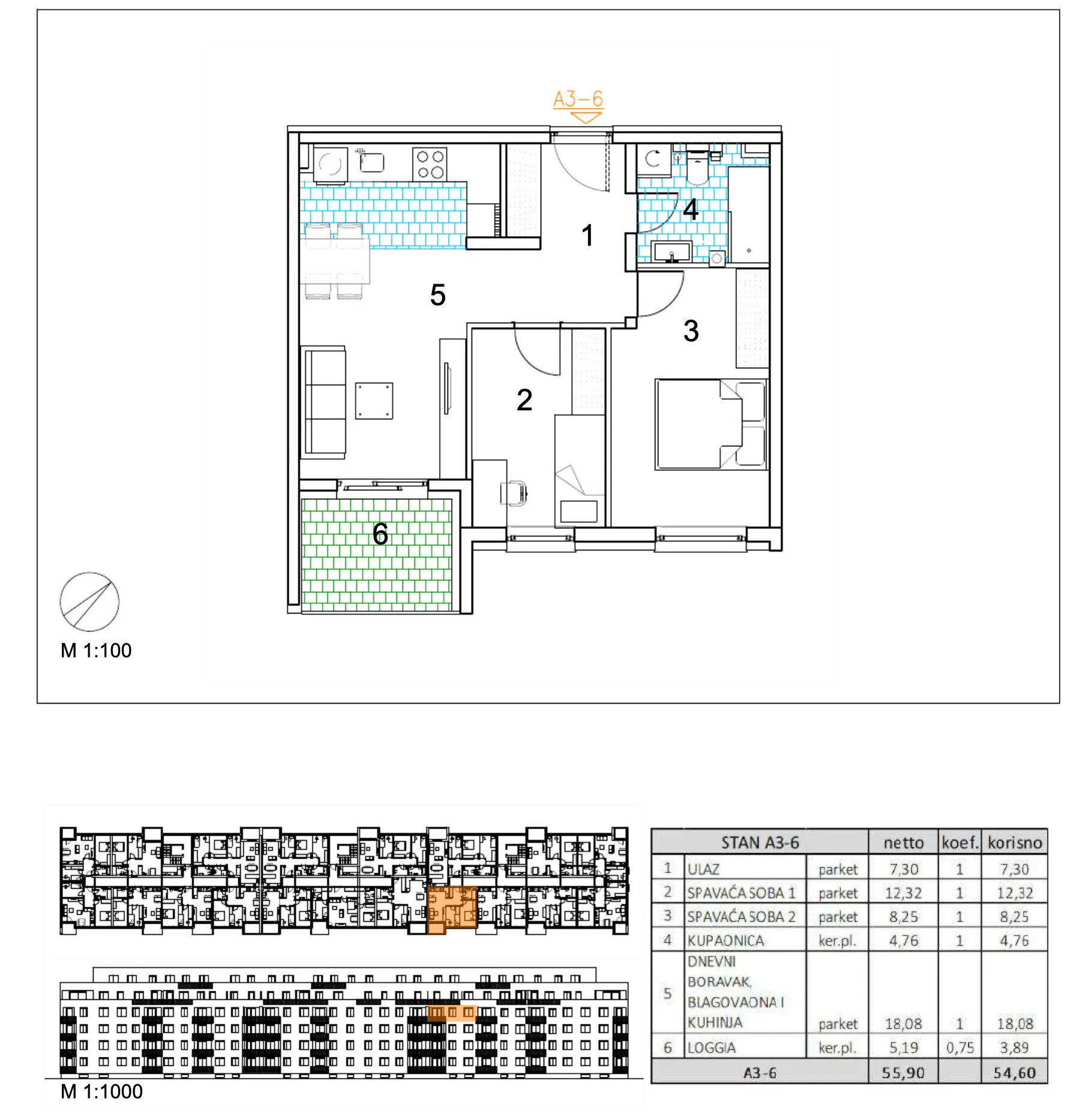 velika gorica, moderan trosoban stan u novogradnji, 55 m² - slika 6