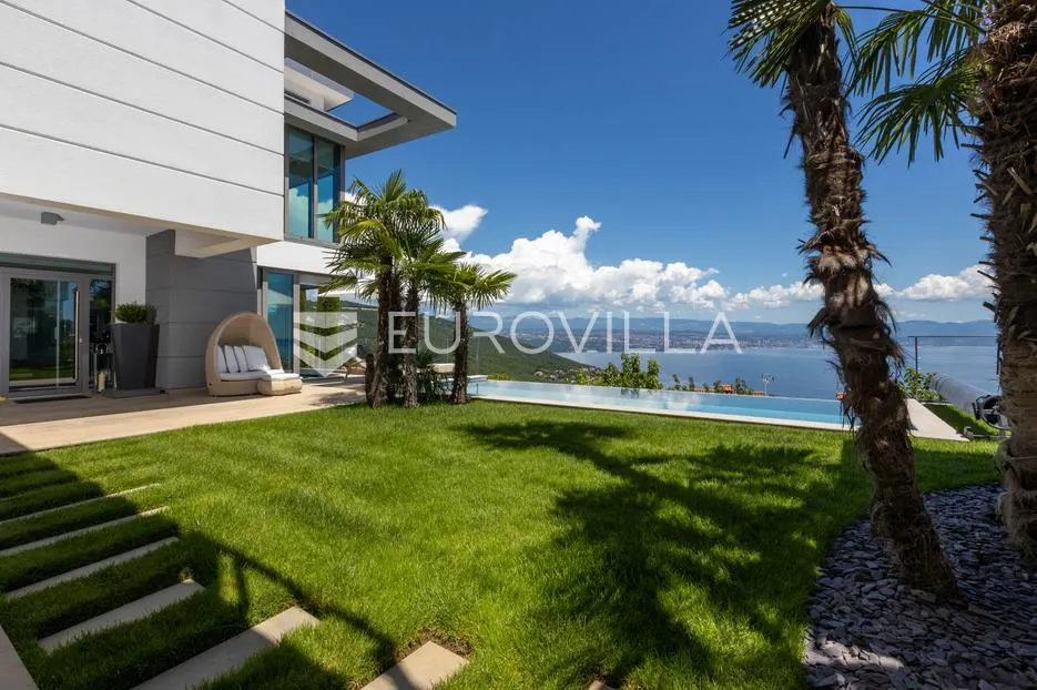 opatija, oprić, ekskluzivna vila 375 m² s panormaskim pogledom, bazenom i saunom - slika 4