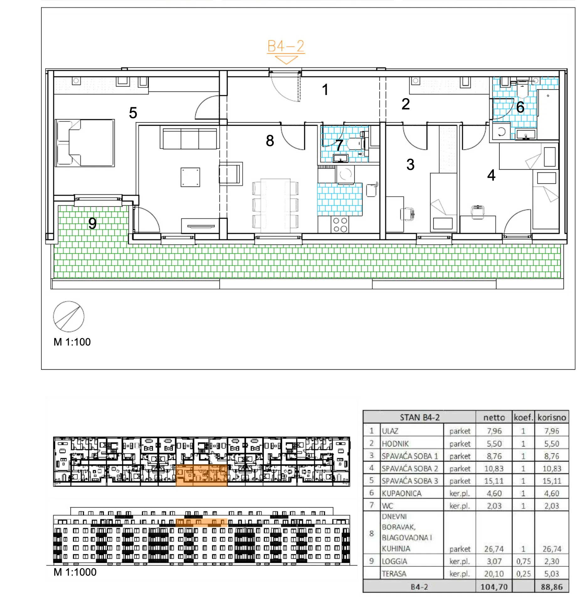 velika gorica, moderan četverosoban stan u novogradnji, 88,86 m² - slika 6