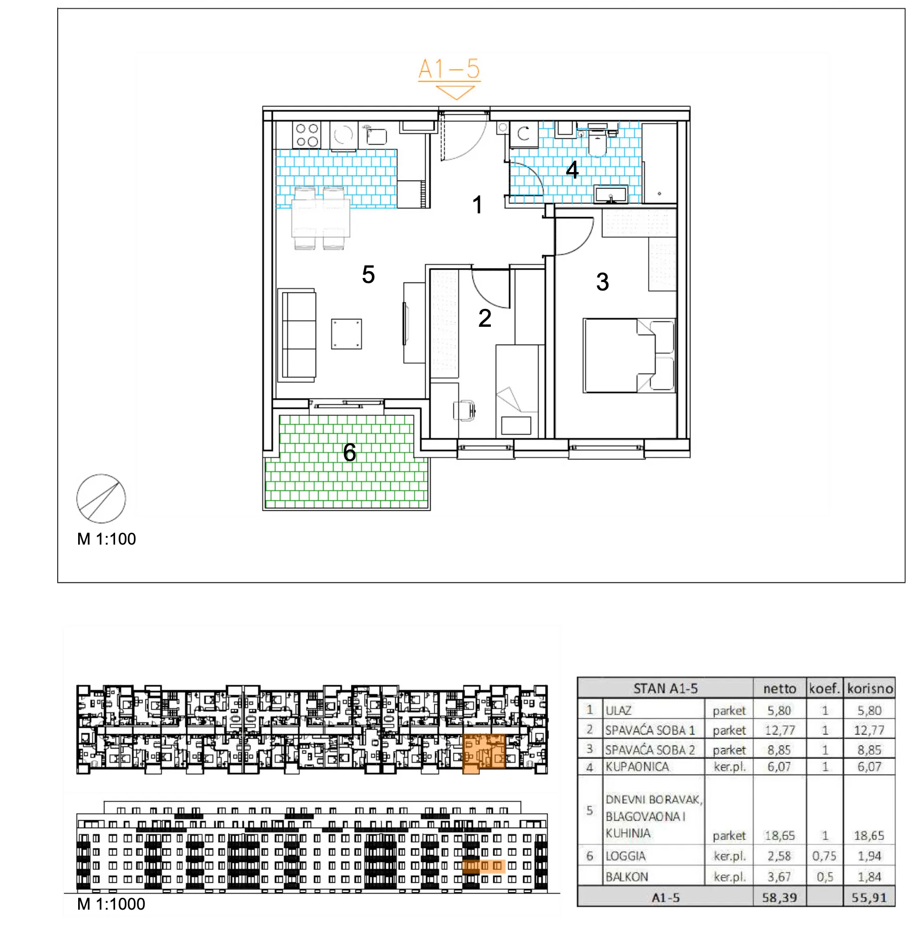 velika gorica, moderan trosoban stan u novogradnji, 56 m² - slika 6