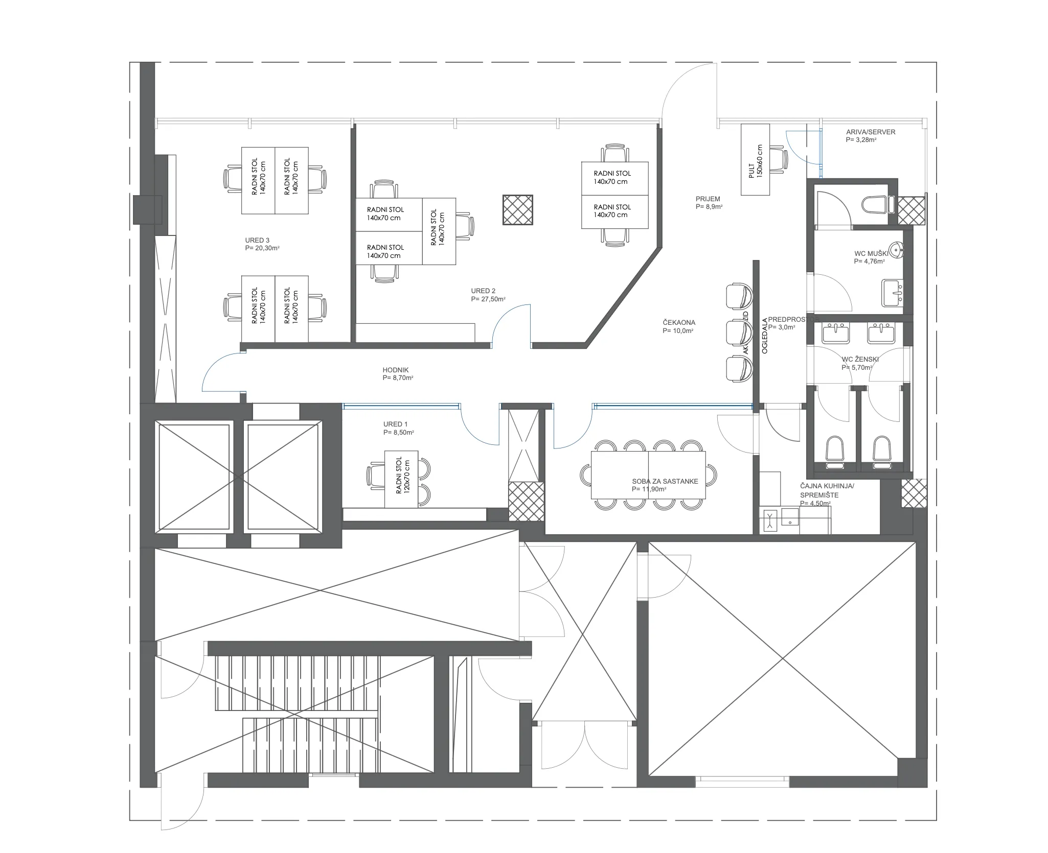 zagreb, radnička cesta, središte poslovne zone, poslovni prostor 120 m² u prizemlju poslovne zgrade - slika 14