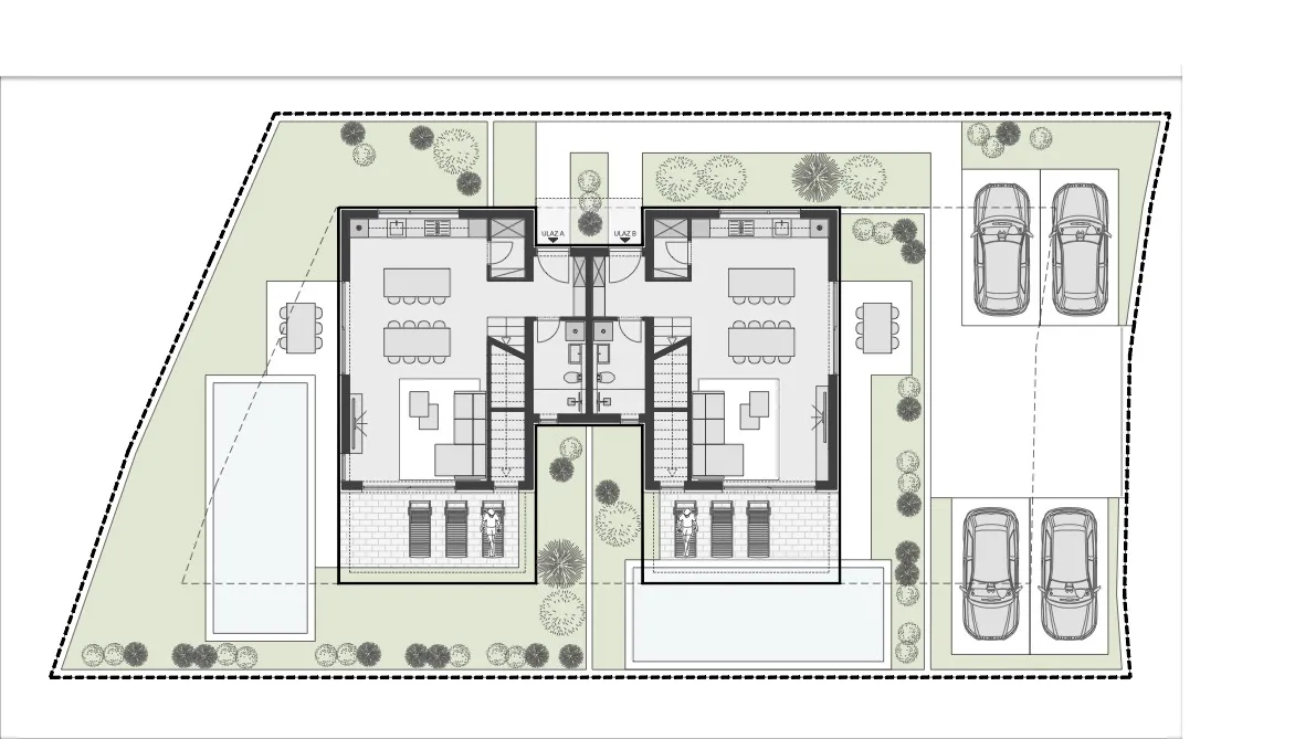 medulin, moderna dvojna kuća oznake b - 120 m2 sa zelenom površinom od 250 m2 - slika 9