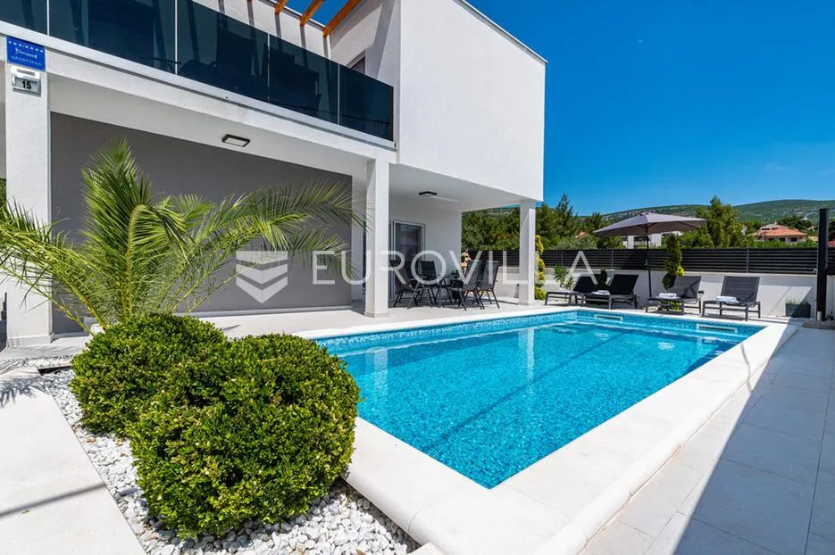 zadar, gornji karin, moderna kuća s bazenom i dva apartmana, 200 m od mora - slika 19