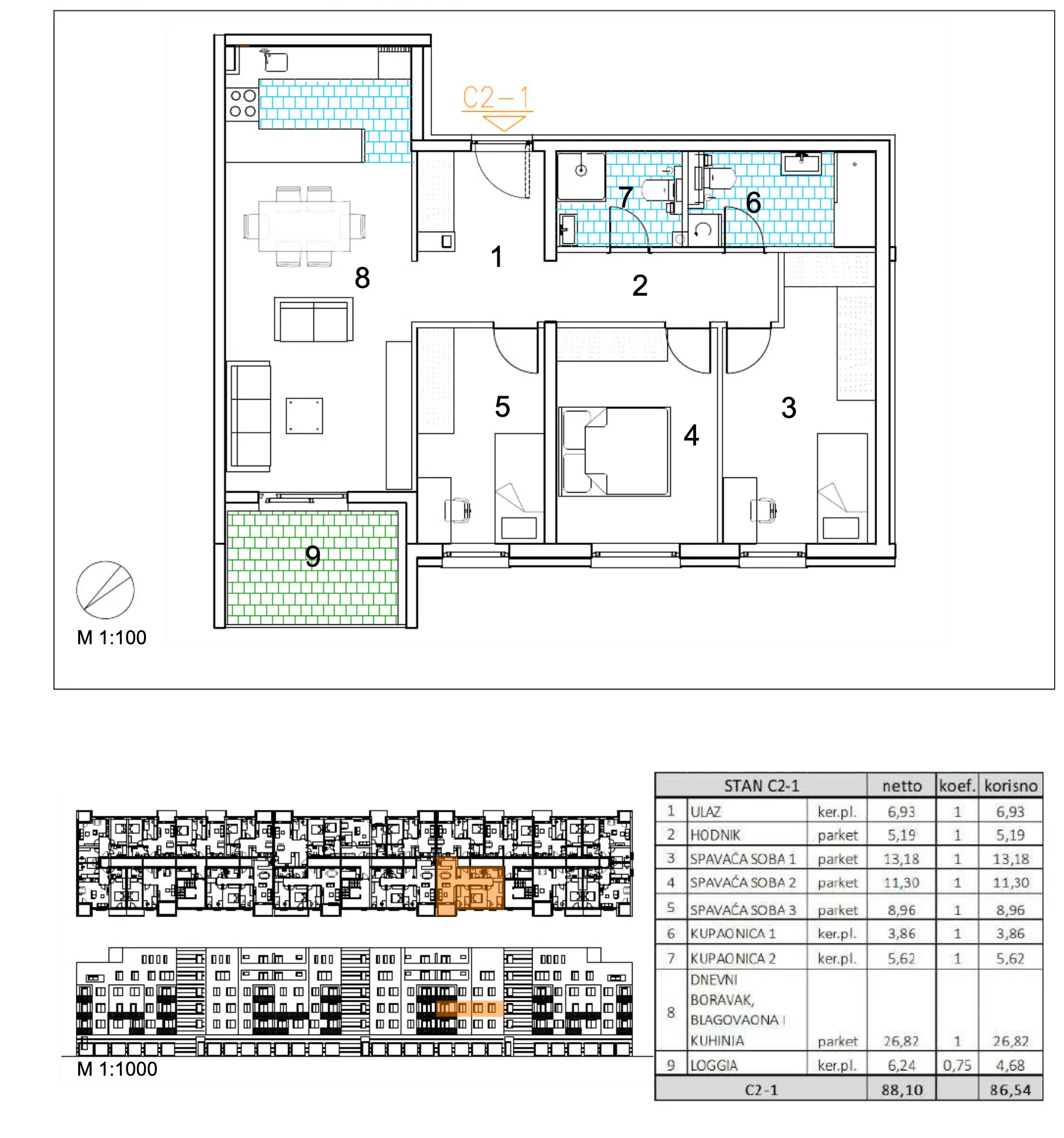 velika gorica, moderan četverosoban stan u novogradnji, 87 m² - slika 6