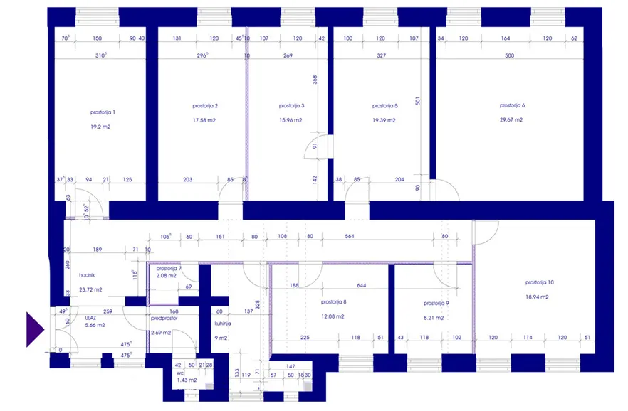 zagreb, zrinjevac, reprezentativan stan 184 m² u povijesnoj zgradi - slika 5