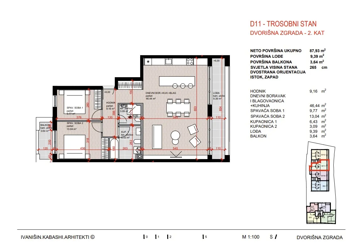 zagreb, maksimirska, kvatric, trosoban stan 96 m², novogradnja, garaža - slika 9