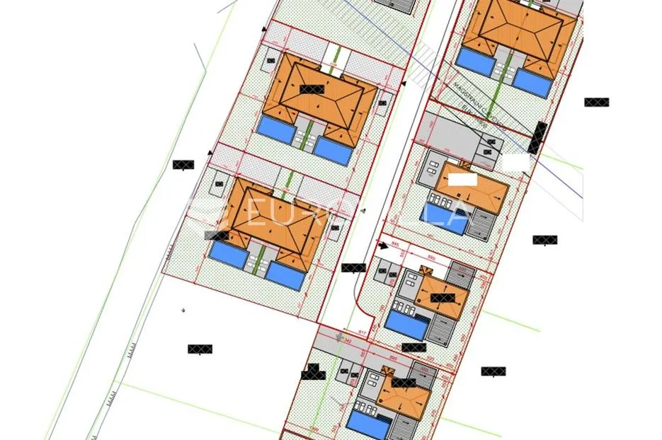 Istra, Vodnjan, projekt građevinskog zemljišta za 8 villa - 8200m2, pogled Brijuni