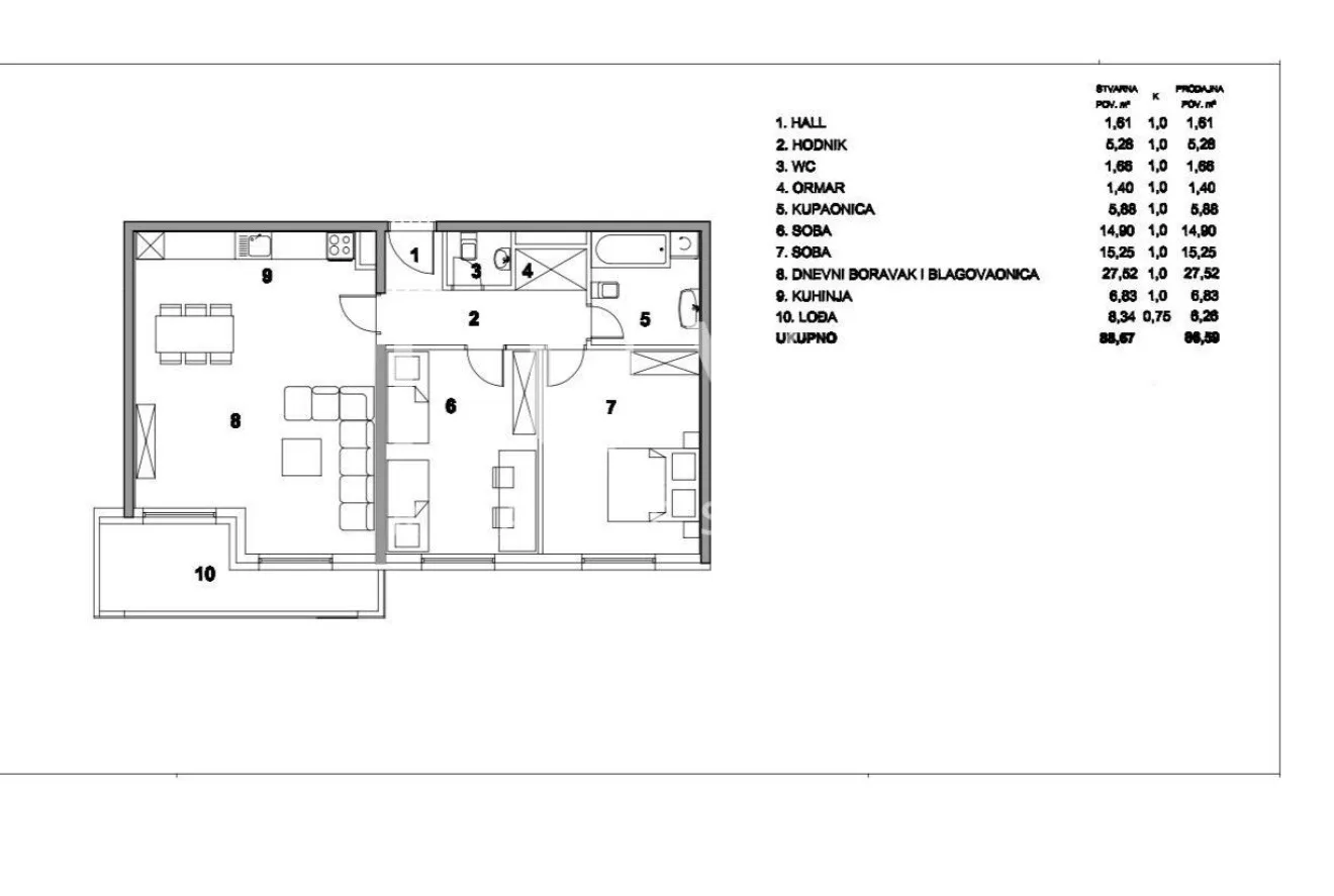 zagreb, trešnjevka, luksuzan trosoban stan, 108 m², dupla garaža - slika 11