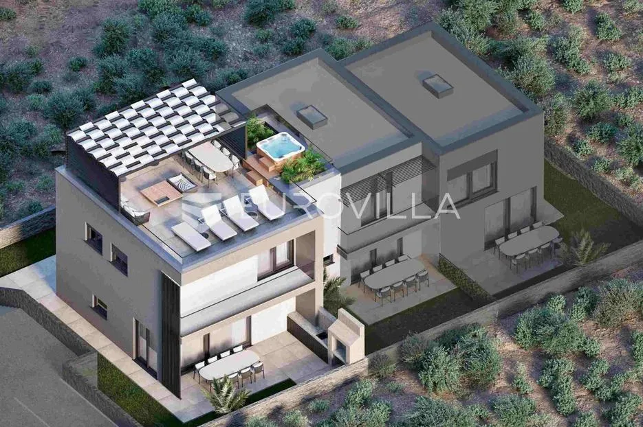 Vodice, moderna trojna kuća, 163,38 m²