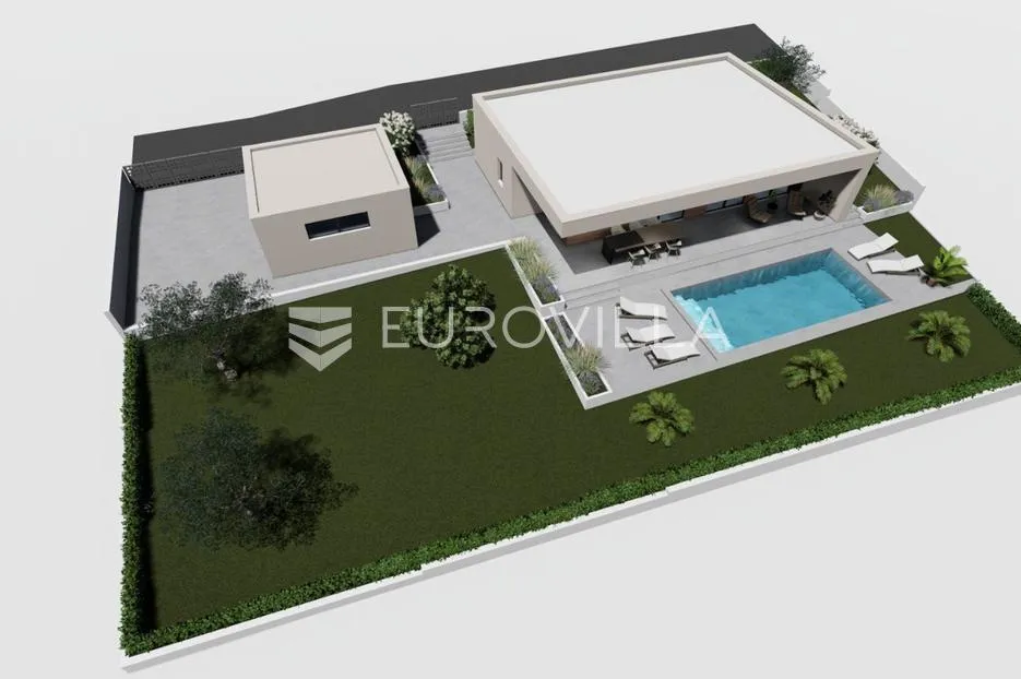 ližnjan, muntić: moderna prizemnica 147 m² s bazenom i garažom, roh, bau prilika - slika 10
