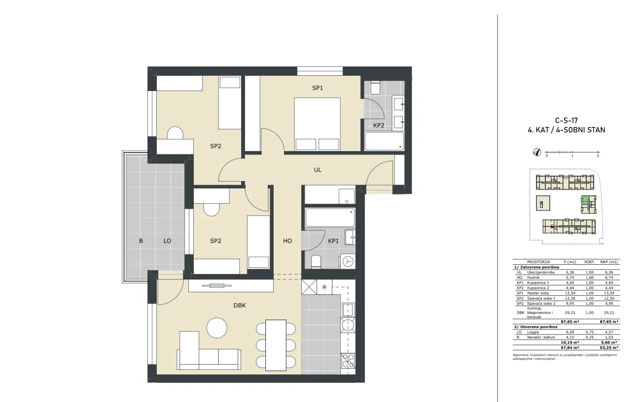 velika gorica, četverosoban stan neto površine 93,25 m² novogradnja - slika 5