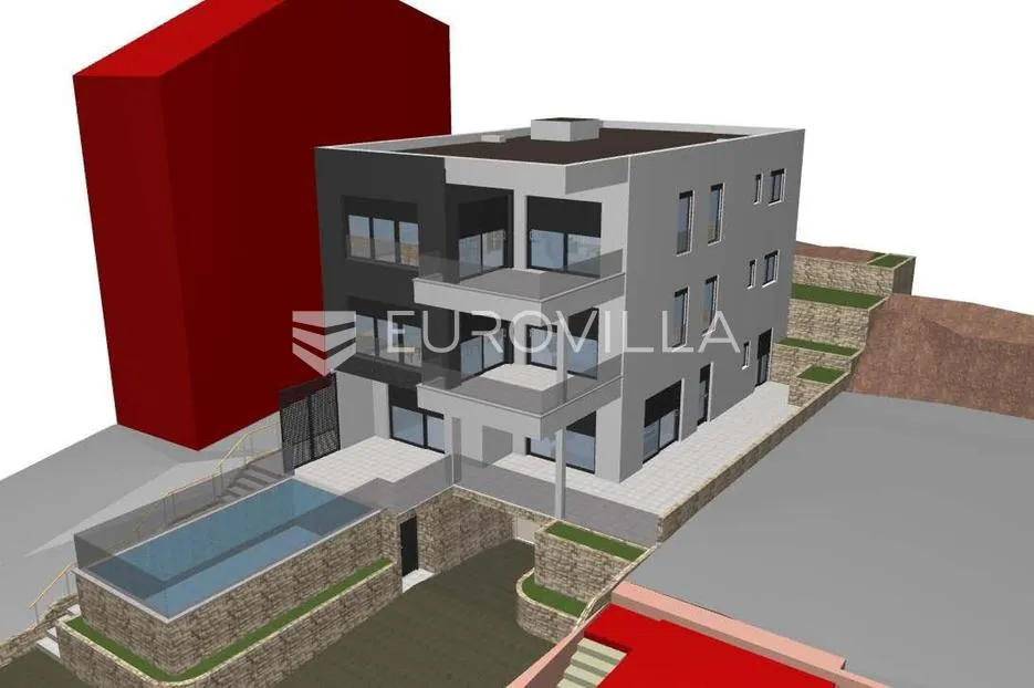 krvavica, novogradnja trosobni stan prizemlje s pogledom na more - slika 8