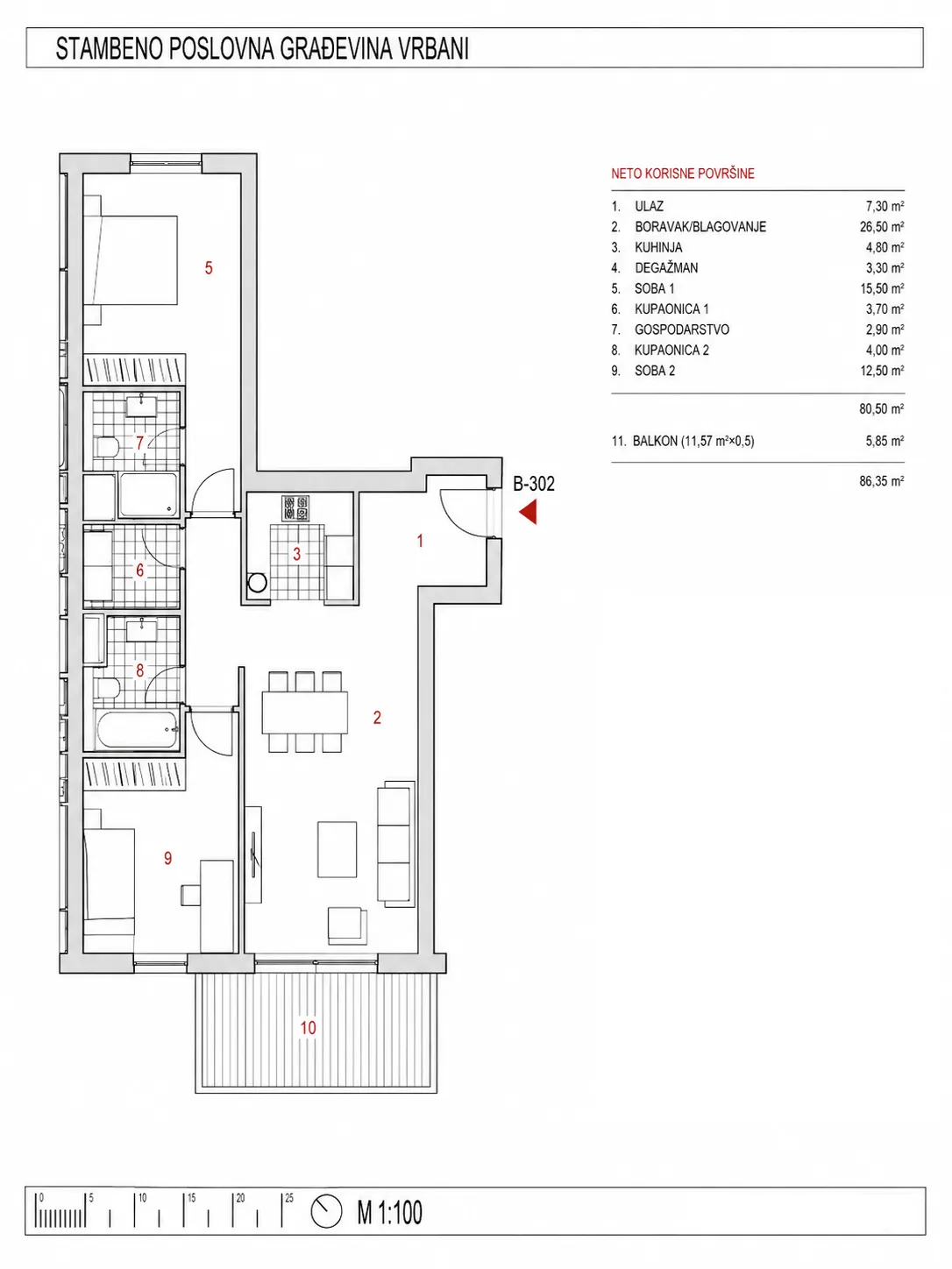 zagreb, vrbani, moderan trosoban stan 100,15 m², atraktivna lokacija - slika 19