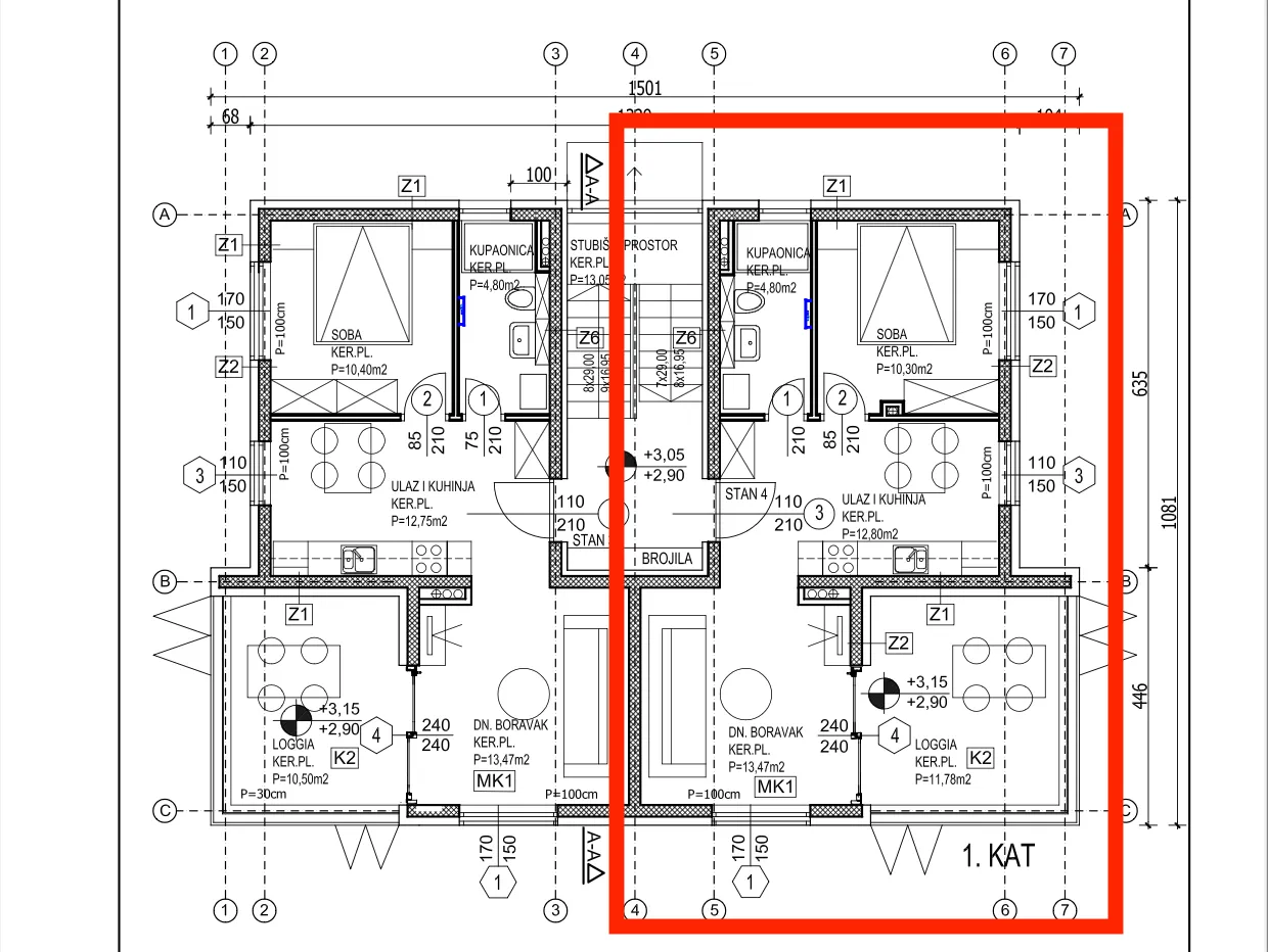 primošten, apartman s pogledom na more, 53,21 m² - slika 7